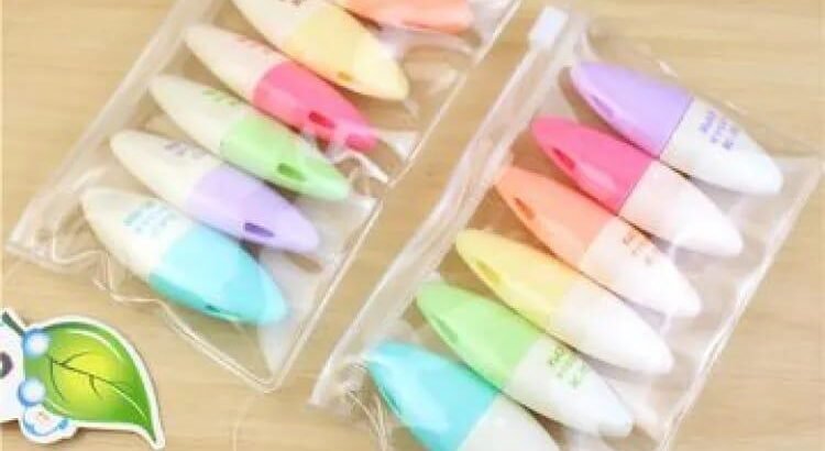 6 Pcs Colorful Highlighter Pens for School College