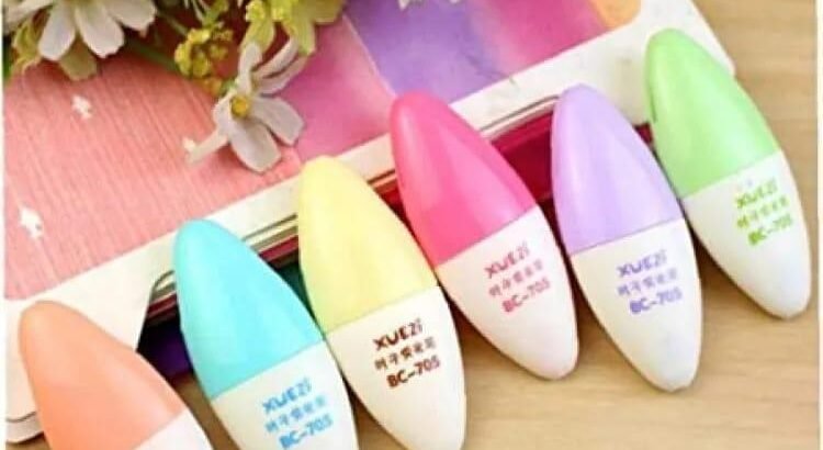 6 Pcs Colorful Highlighter Pens for School College