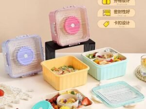 Back to School 2L Bento Lunch Box with Silicone Seal, BPA Free, Snap Lock,