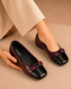 Stylish Square Toe Casual Pumps – 073 – Mustard