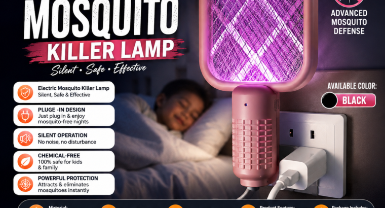 *🦟 Electric Mosquito Killer Lamp – Silent and Safe ⚡**