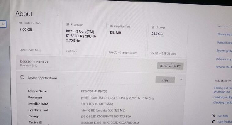 Dell+Precision+core+i7+2.7Ghz