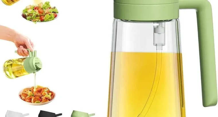 Glass oil sapry bottle use in kitchen