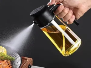Glass oil sapry bottle use in kitchen