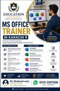 msoffice trainer in karachi lahore pakistan