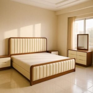 double bed two set table one dressing