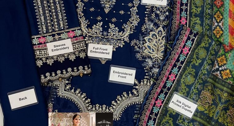 : MARIA.B☆ : Midnight Blue Chiffon , Jamawar and Silk☆