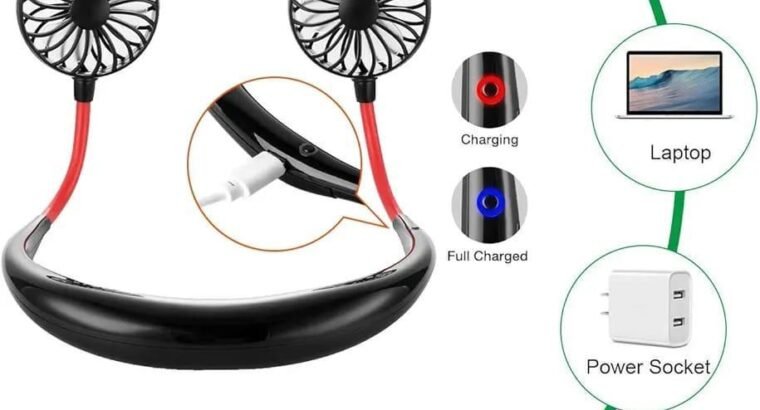Portable Foldable Neck Fan – Powerful Hands-Free Cooling Fan | Rec