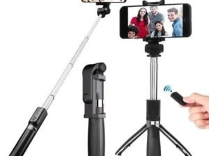 Foldable Selfie Stick with LED Light & Bluetooth Remote | Tripod Stand for