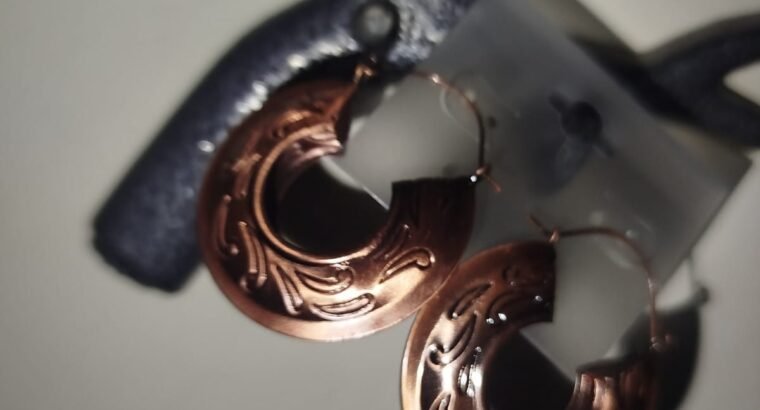 Stylish Gold-Tone Engraved Hoop Earrings for Women