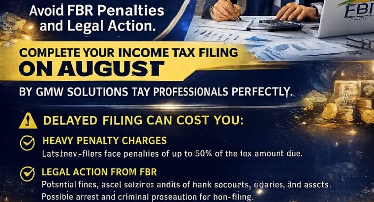 Income Tax Return Last Date 2026 Pakistan – File in August – GMW