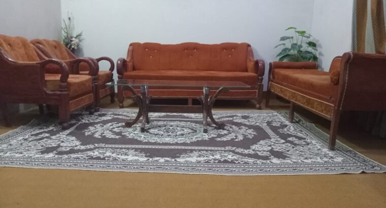 7-Seater (sheesham) Wooden Sofa Set with Center Table for Sale