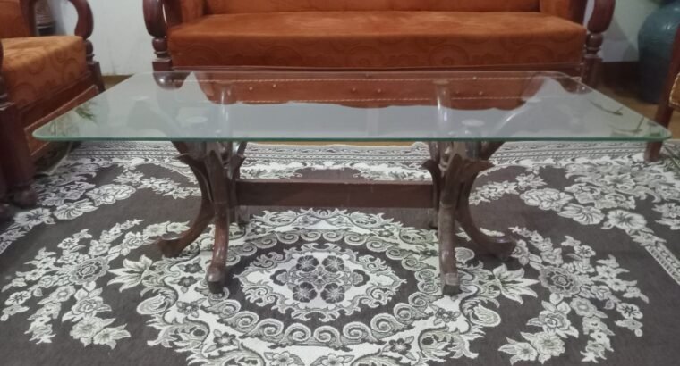 7-Seater (sheesham) Wooden Sofa Set with Center Table for Sale