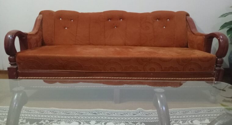 7-Seater (sheesham) Wooden Sofa Set with Center Table for Sale