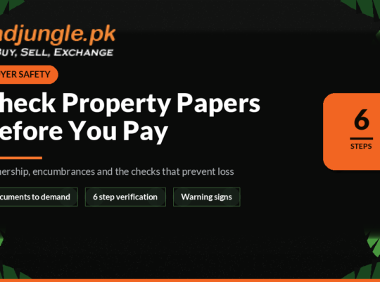 Checking Property Documents Before You Pay in Pakistan