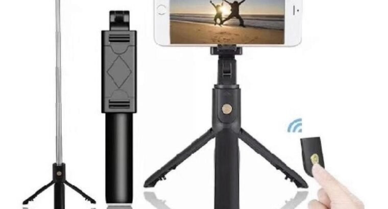 Foldable Selfie Stick with LED Light & Bluetooth Remote | Tripod Stand for