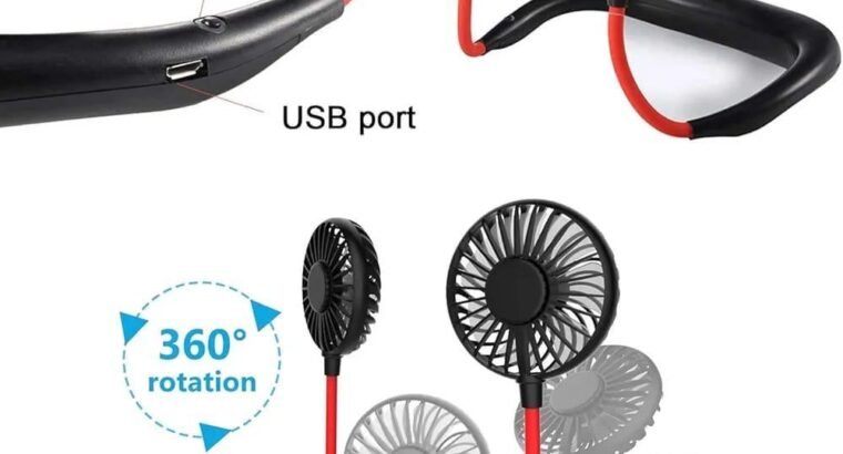 Portable Foldable Neck Fan – Powerful Hands-Free Cooling Fan | Rec