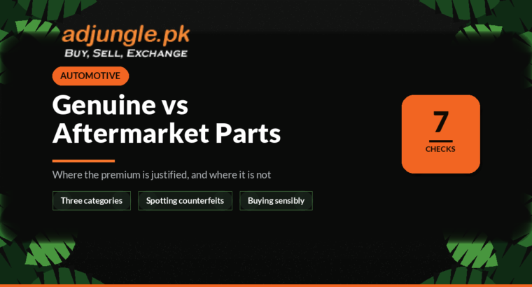 Genuine vs Aftermarket Car Parts in Pakistan: Where It Actually Matters