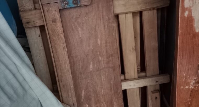used wooden bed with side tables