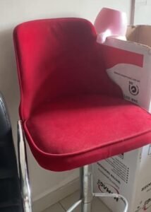 red vanity chair