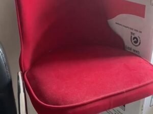 red vanity chair