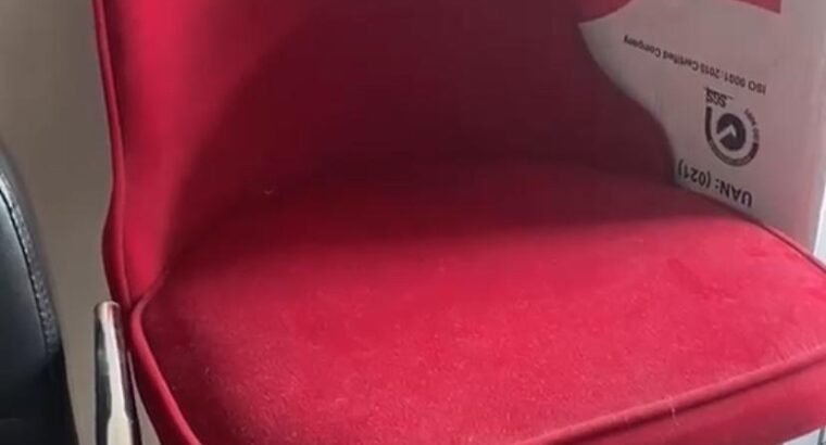 red vanity chair