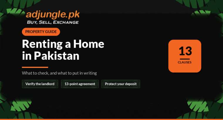 Renting a Home in Pakistan: What to Check and What to Put in Writing
