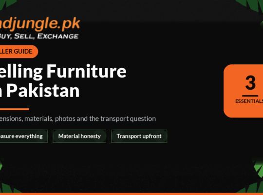 How to Sell Furniture Online in Pakistan (Dimensions, Photos and Transport)