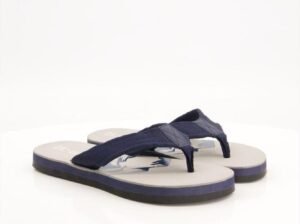 Stylish Flip Flops Grey Navy Foam Sole Pakistan