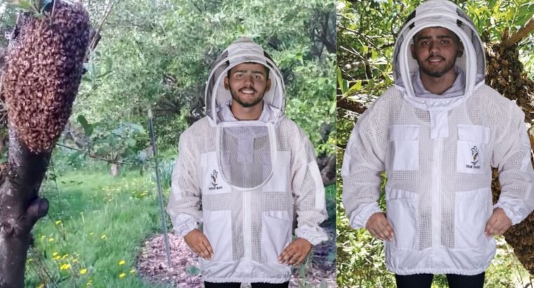 3-Layer Ultra Breeze Ventilated Beekeeping Jacket for Men with Veil