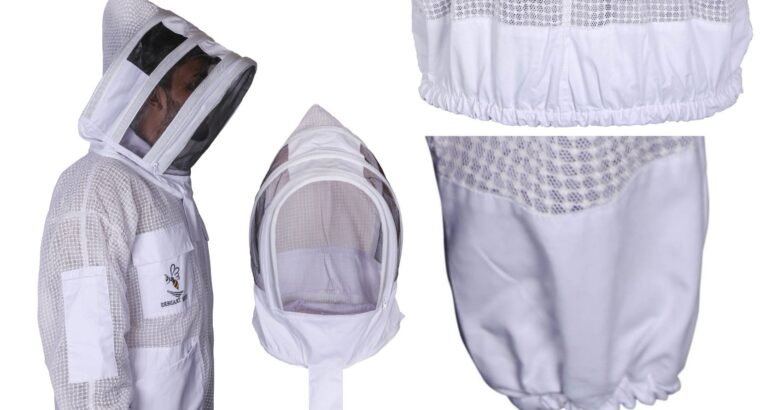 3-Layer Ultra Breeze Ventilated Beekeeping Jacket for Men with Veil