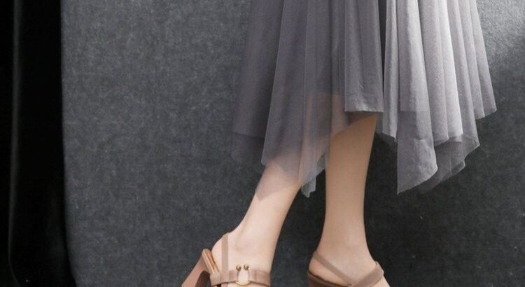 Summer New Back Empty Sandals Women’s Casual Square Horseshoe Heel Thick Hi