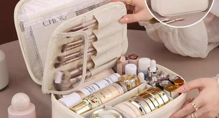 Split Cosmetic Brush and Beauty Kit Storage Box