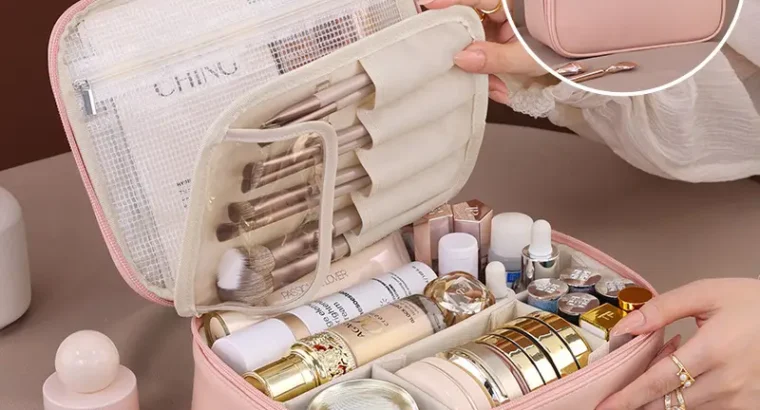 Split Cosmetic Brush and Beauty Kit Storage Box