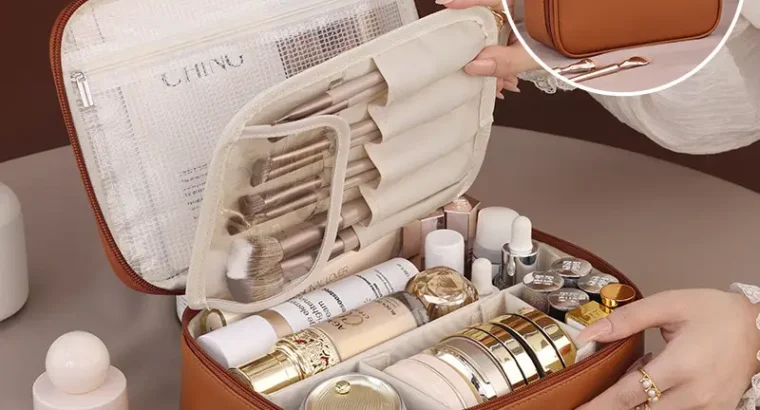 Split Cosmetic Brush and Beauty Kit Storage Box