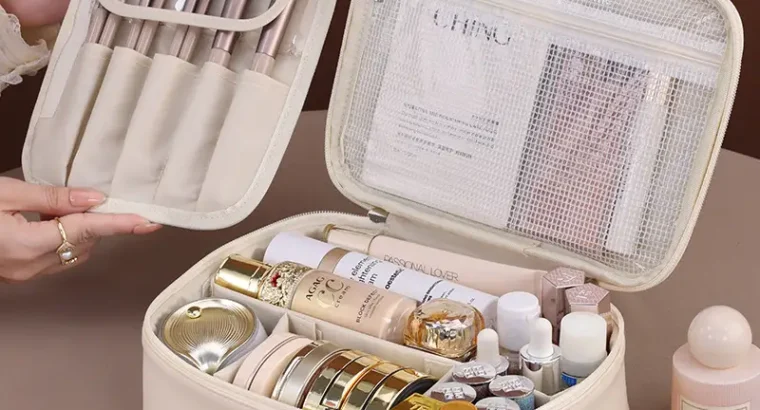 Split Cosmetic Brush and Beauty Kit Storage Box