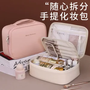 Split Cosmetic Brush and Beauty Kit Storage Box