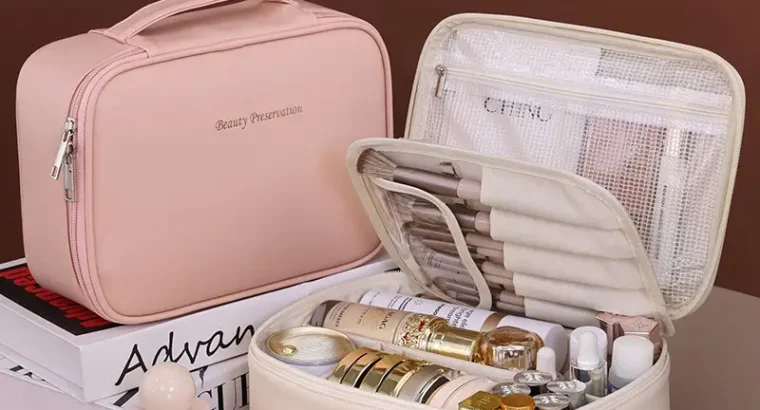 Split Cosmetic Brush and Beauty Kit Storage Box