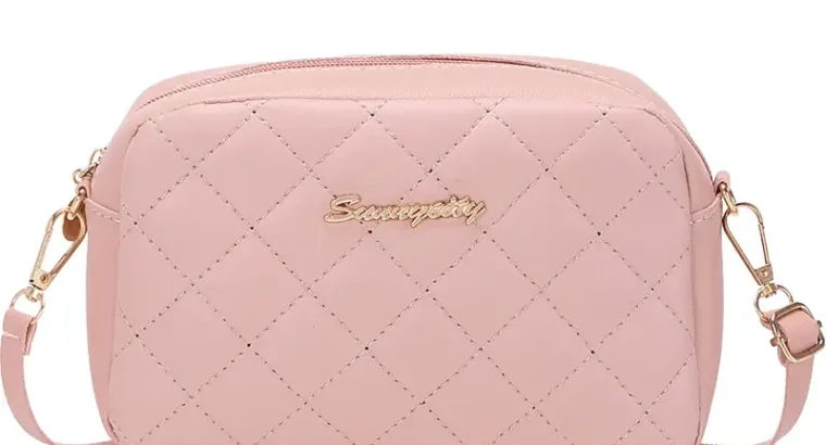 Red Quilted Crossbody Bag for Women