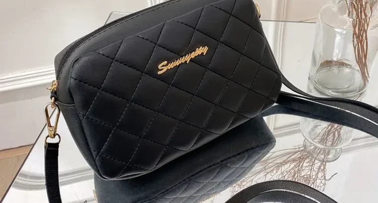 Red Quilted Crossbody Bag for Women
