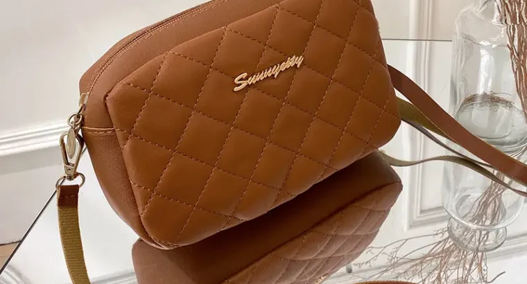 Red Quilted Crossbody Bag for Women