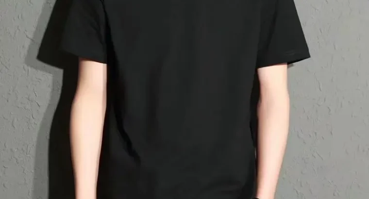 Men’s Black Slim Fit T-Shirt Summer Ultra Thin
