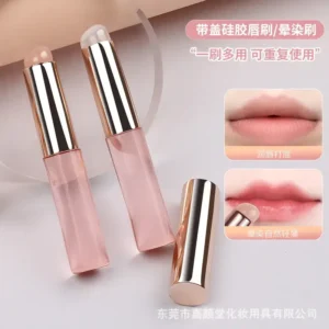 Red Silicone Lip Brush with Halo Design