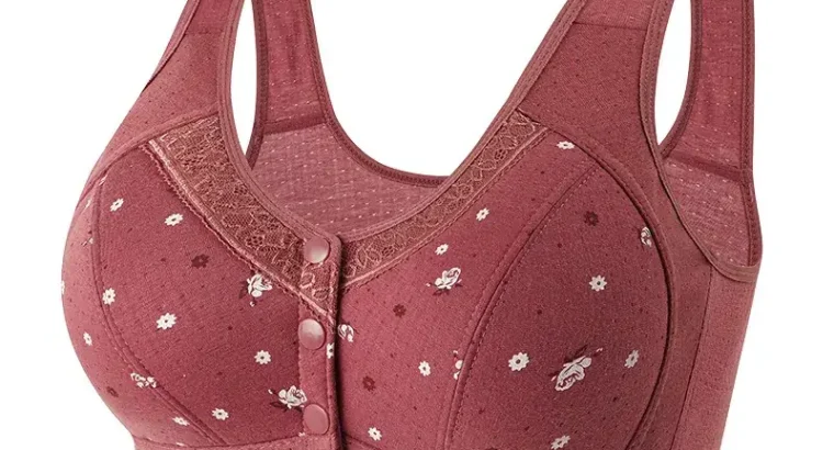 Wireless Cotton V-Shaped Bra for Women Plus Size