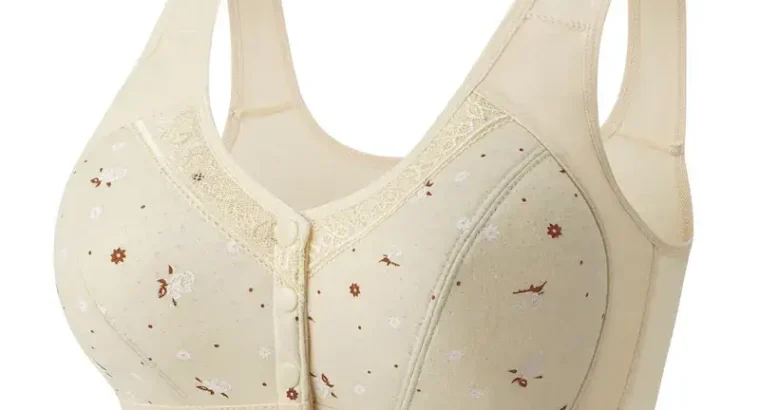 Wireless Cotton V-Shaped Bra for Women Plus Size