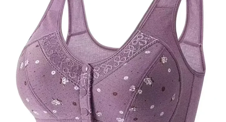 Wireless Cotton V-Shaped Bra for Women Plus Size
