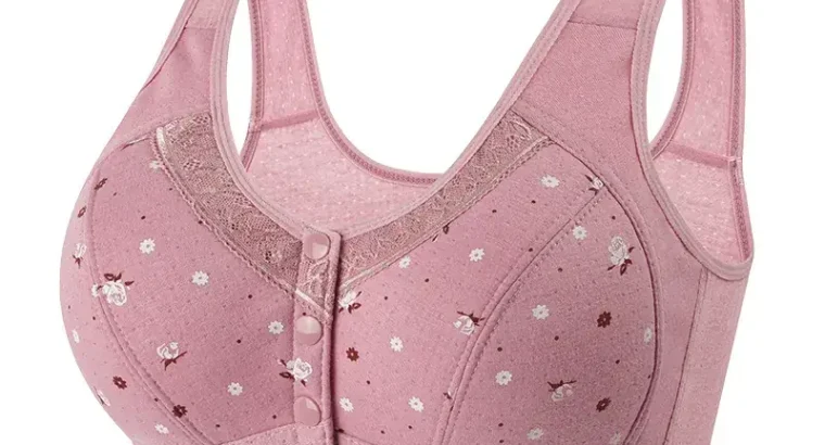 Wireless Cotton V-Shaped Bra for Women Plus Size