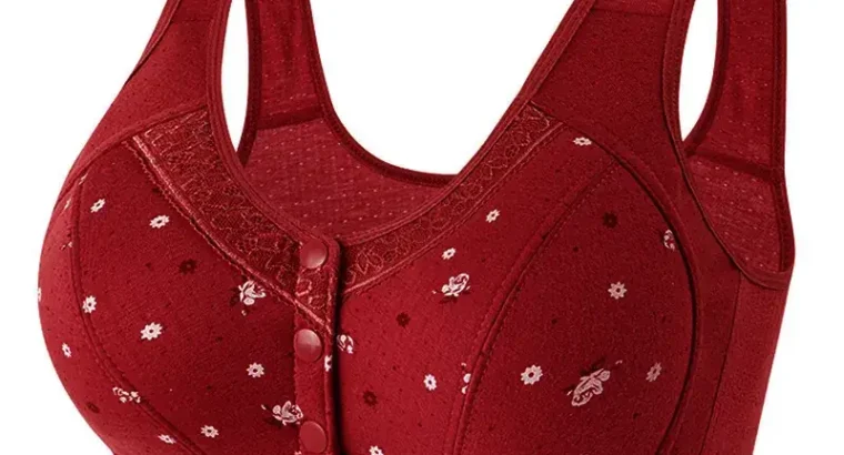 Wireless Cotton V-Shaped Bra for Women Plus Size