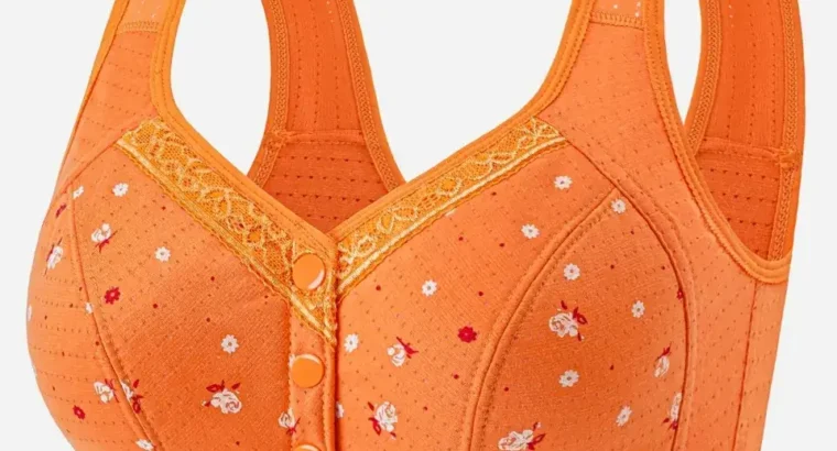 Wireless Cotton V-Shaped Bra for Women Plus Size
