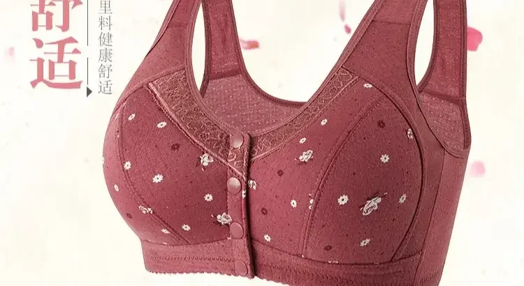Wireless Cotton V-Shaped Bra for Women Plus Size